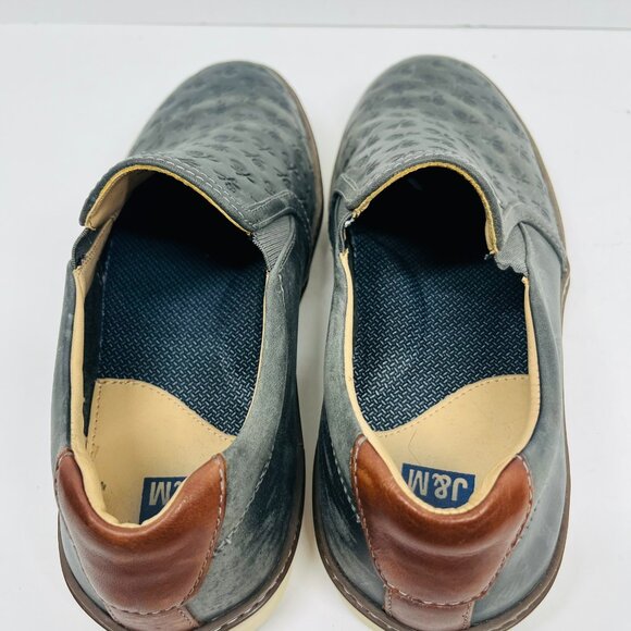 Johnston & Murphy Sheepskin Navy Skull Embossed McGuffey Slip-on Shoe main image 4